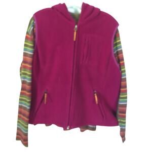 Eddie Bauer Vest Top Large Womens Pullover Fleece Full Zip With Long Sleeve Tee